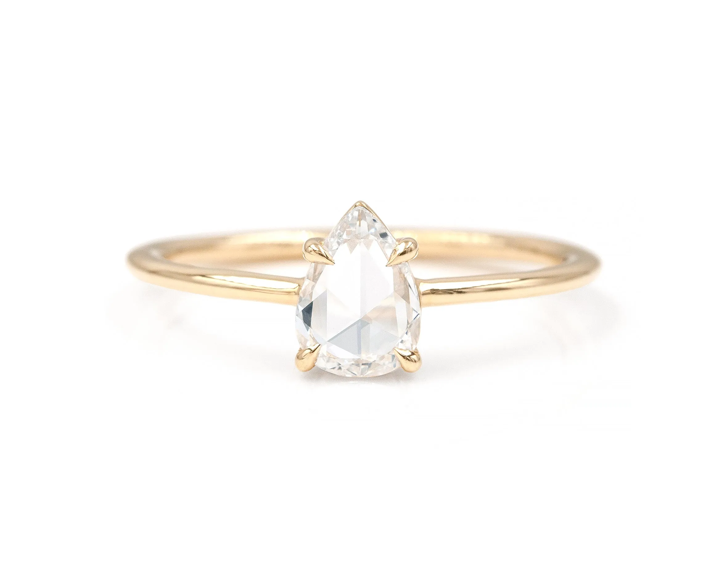 0.52-Carat Rose Cut Pear Solitaire (Ready to Ship)