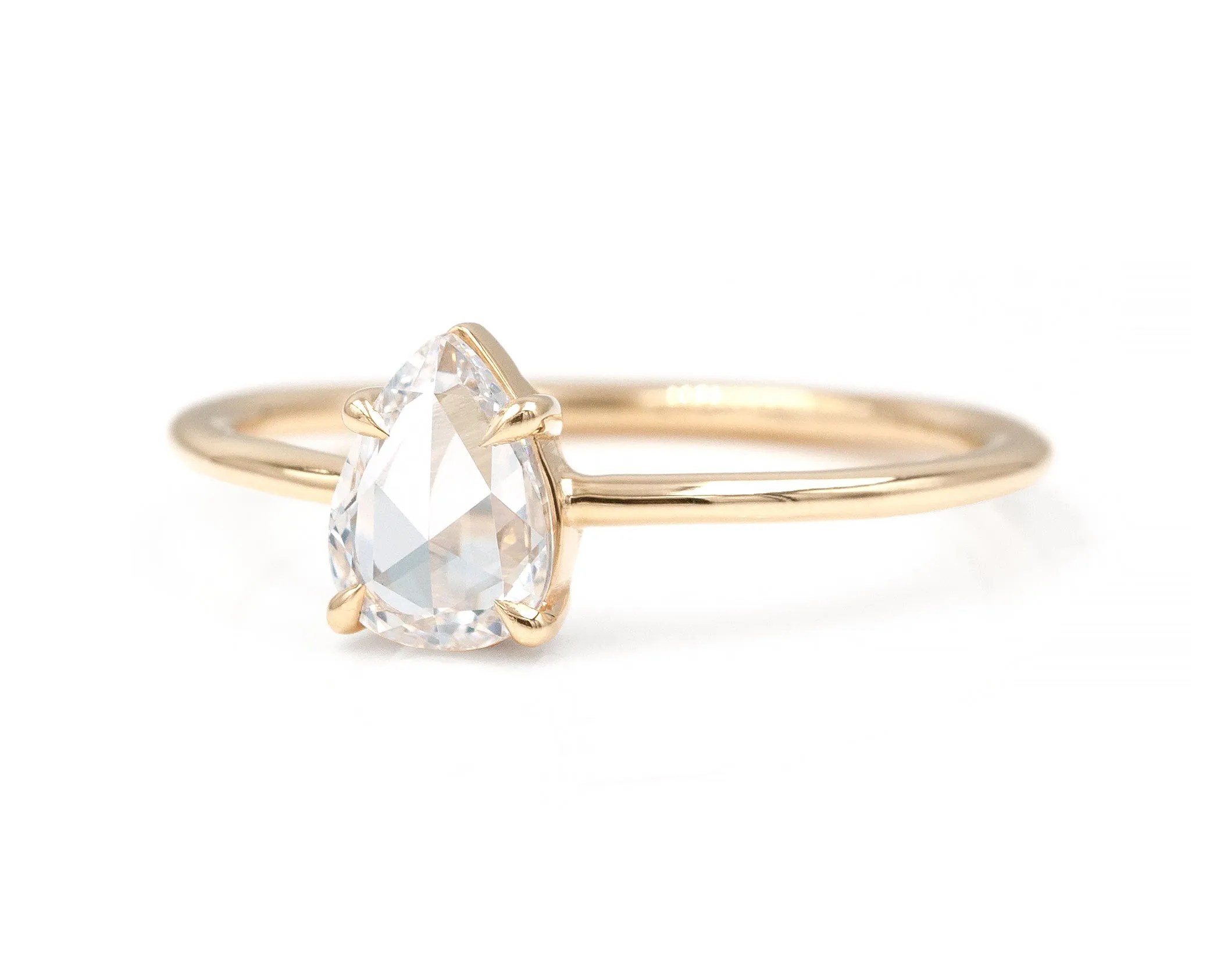 0.52-Carat Rose Cut Pear Solitaire (Ready to Ship)