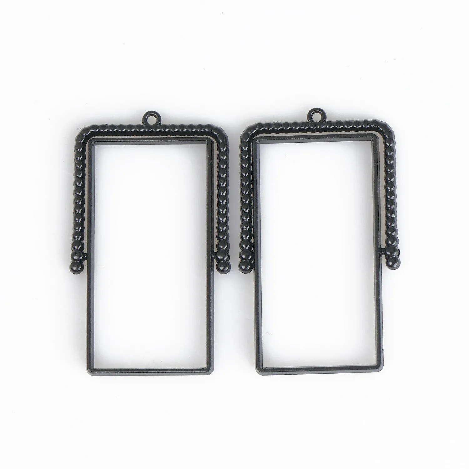 20*40mm Rectangle Open Back Pendant Resin Setting Blanks Open Frame Rotating Pendant Frame Setting 10pcs 103344