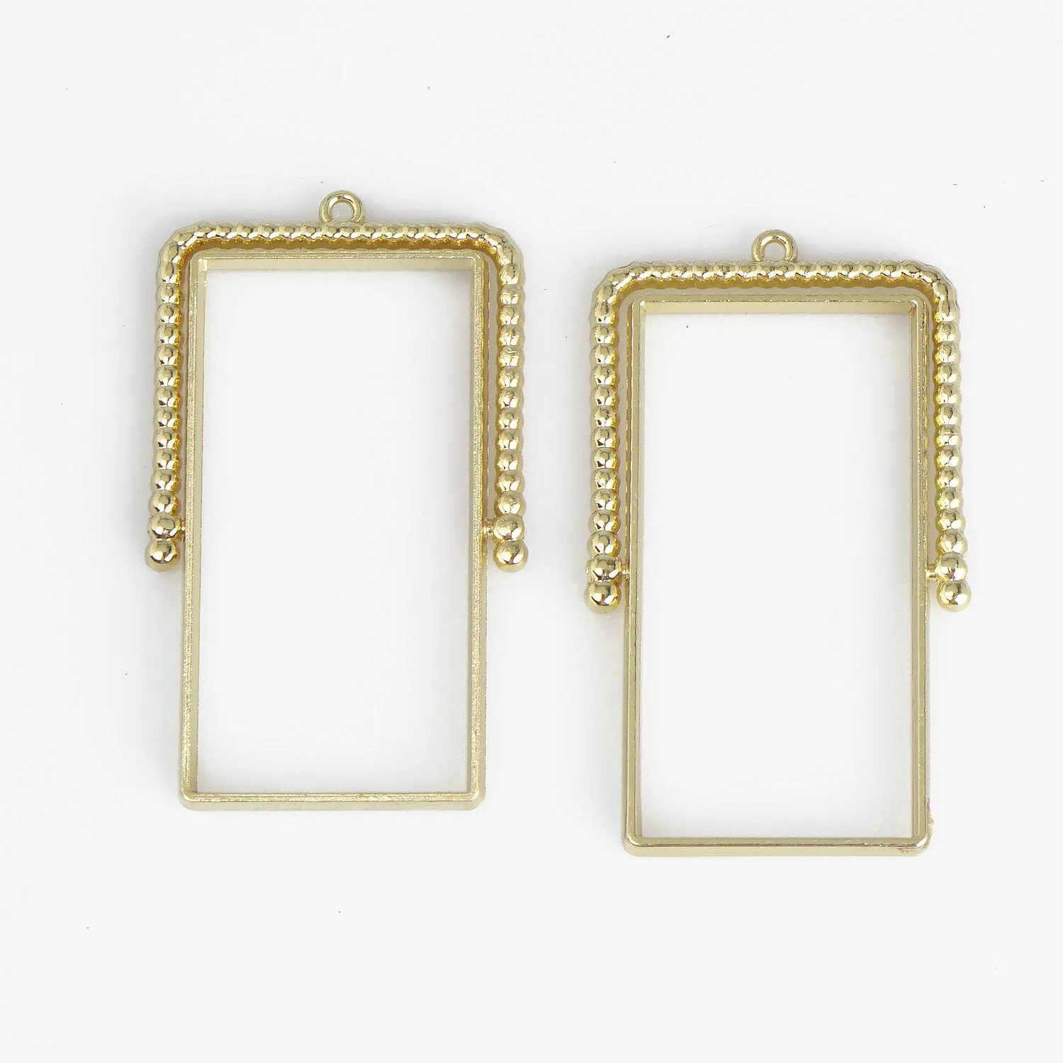 20*40mm Rectangle Open Back Pendant Resin Setting Blanks Open Frame Rotating Pendant Frame Setting 10pcs 103344