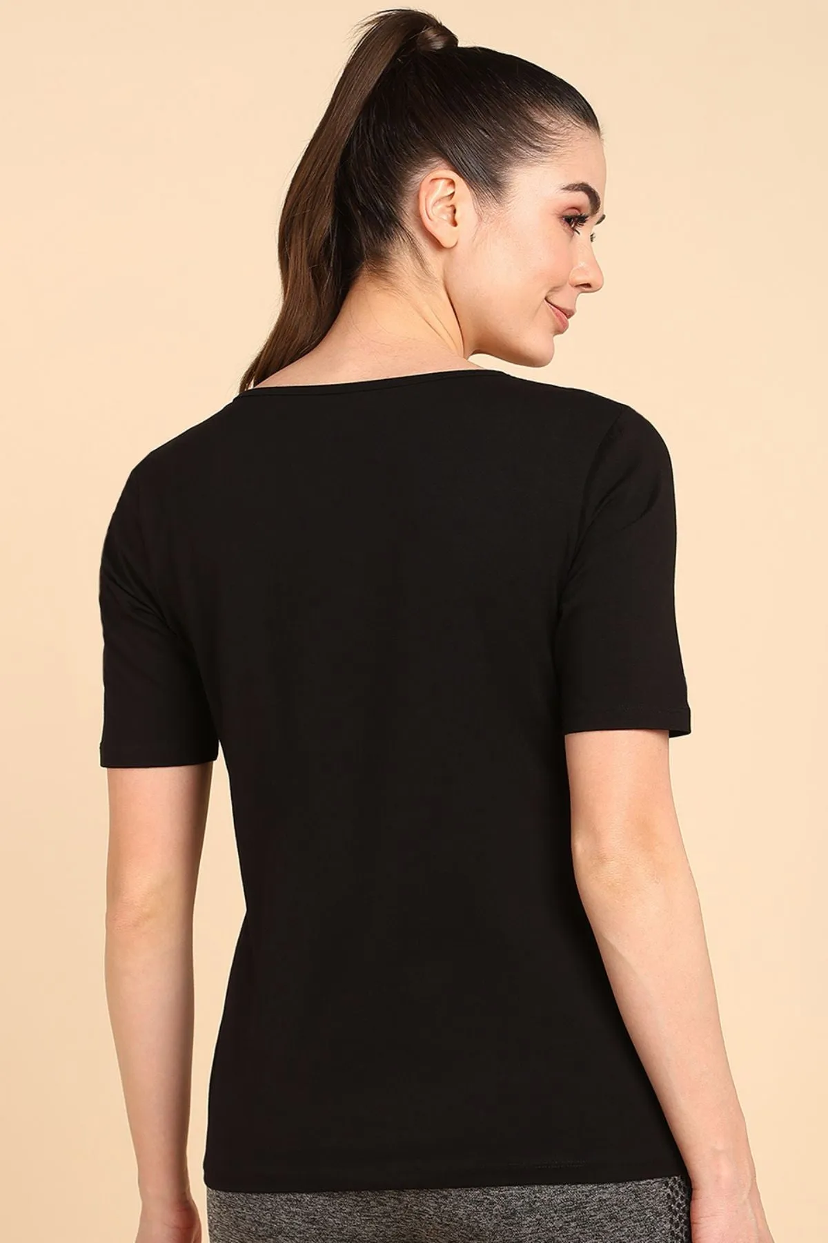 247 Zactive™ Black Zipless Maternity Feeding Top