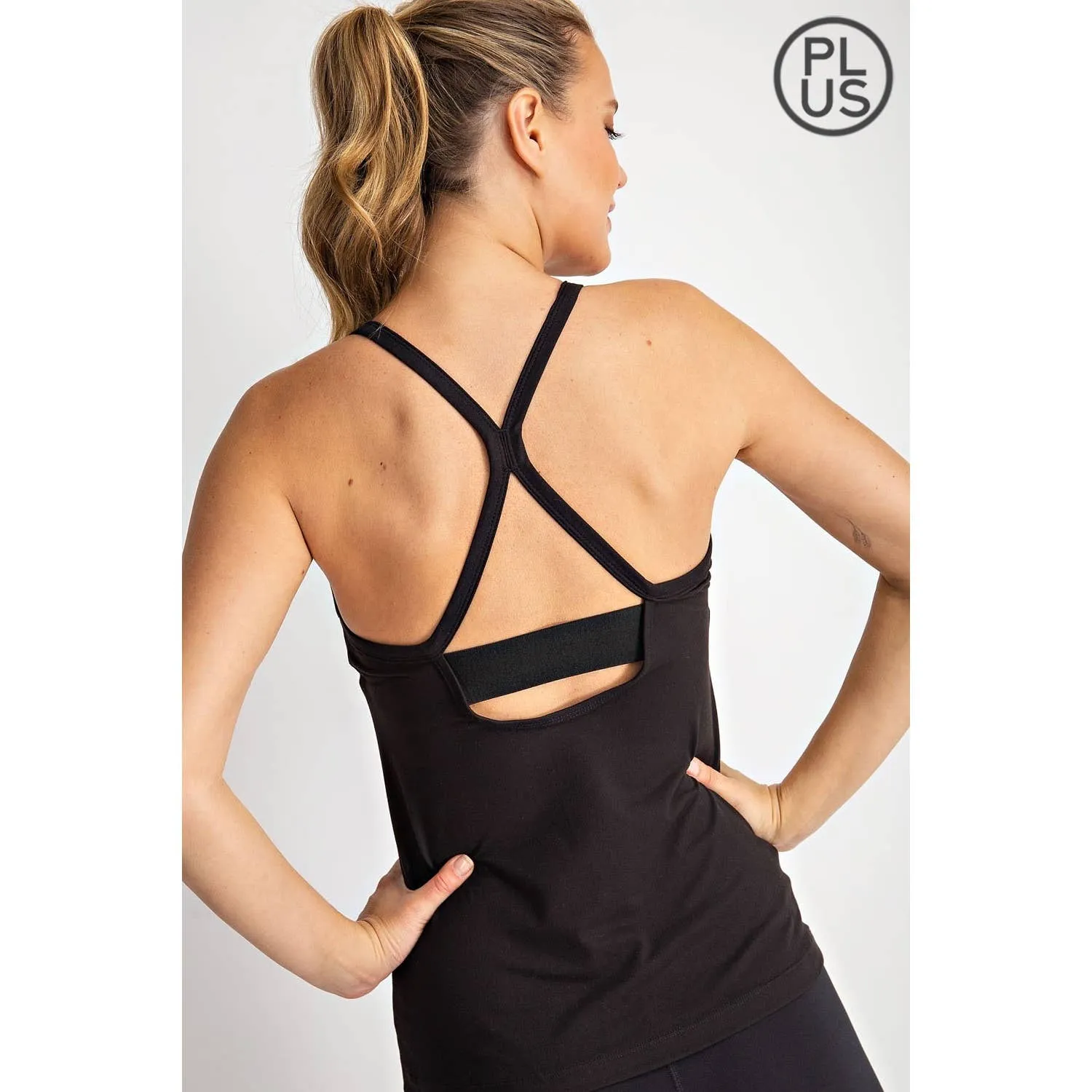 Active Yoga Padded Tank Top in Curvy