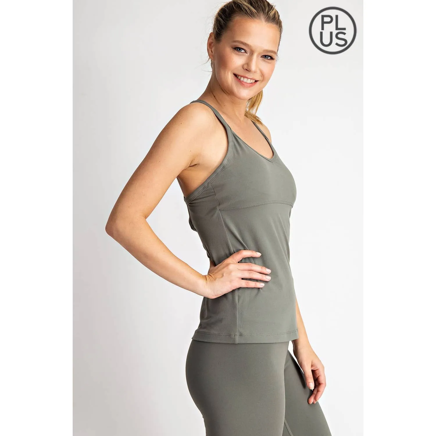 Active Yoga Padded Tank Top in Curvy