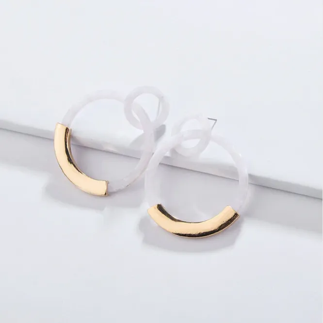 Addy Resin Hoop Earrings