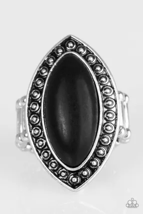 Aiming For Amazon Black Stone Ring - Paparazzi Accessories