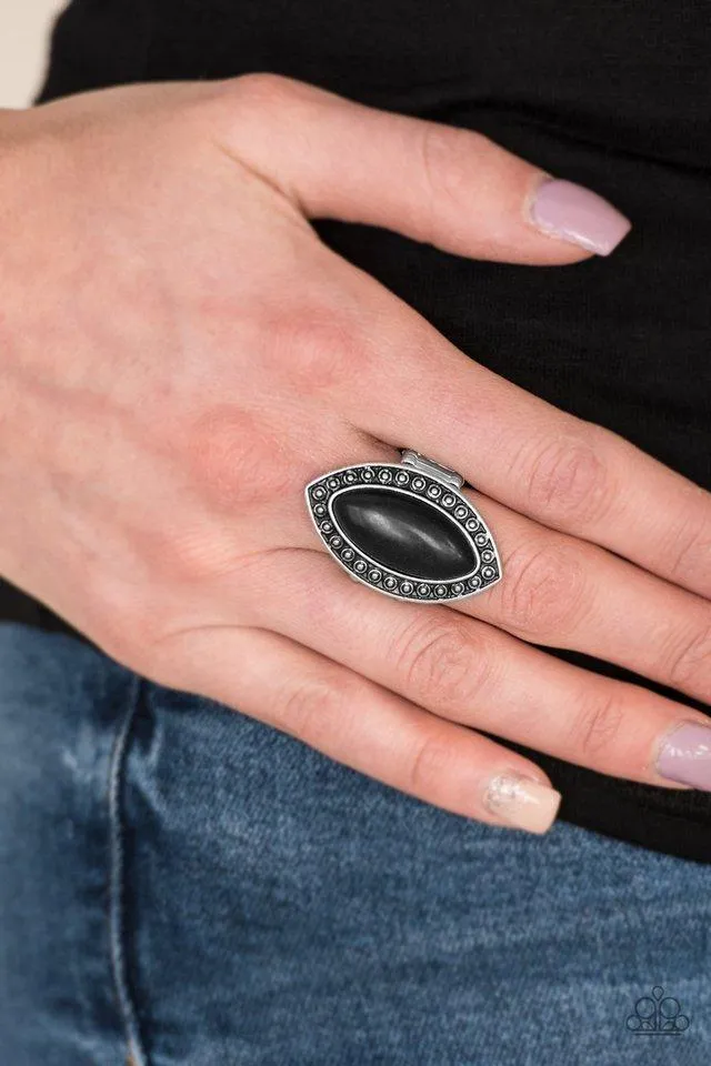 Aiming For Amazon Black Stone Ring - Paparazzi Accessories