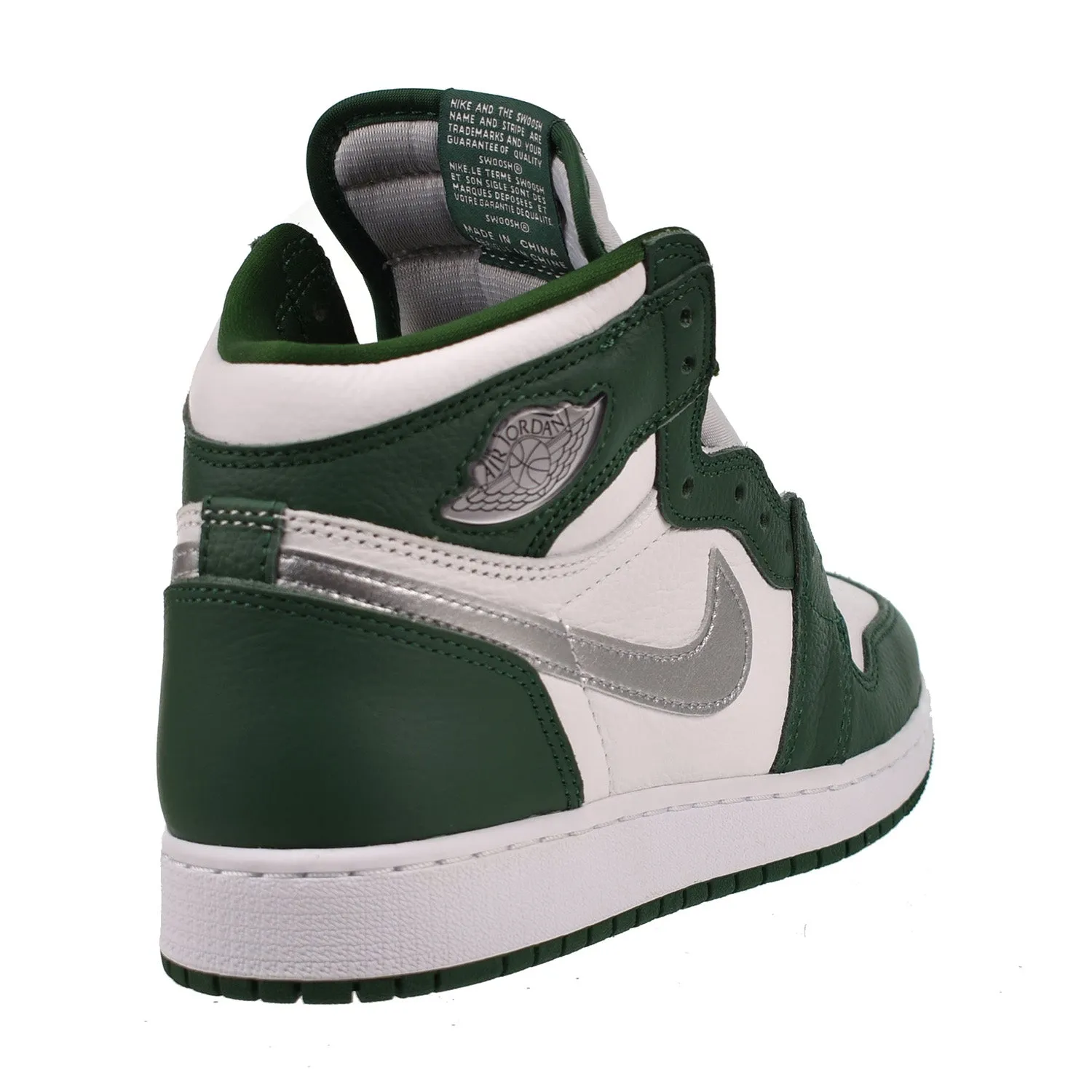 Air Jordan 1 Retro High OG (GS) Big Kids' Shoes Gorge Green-White