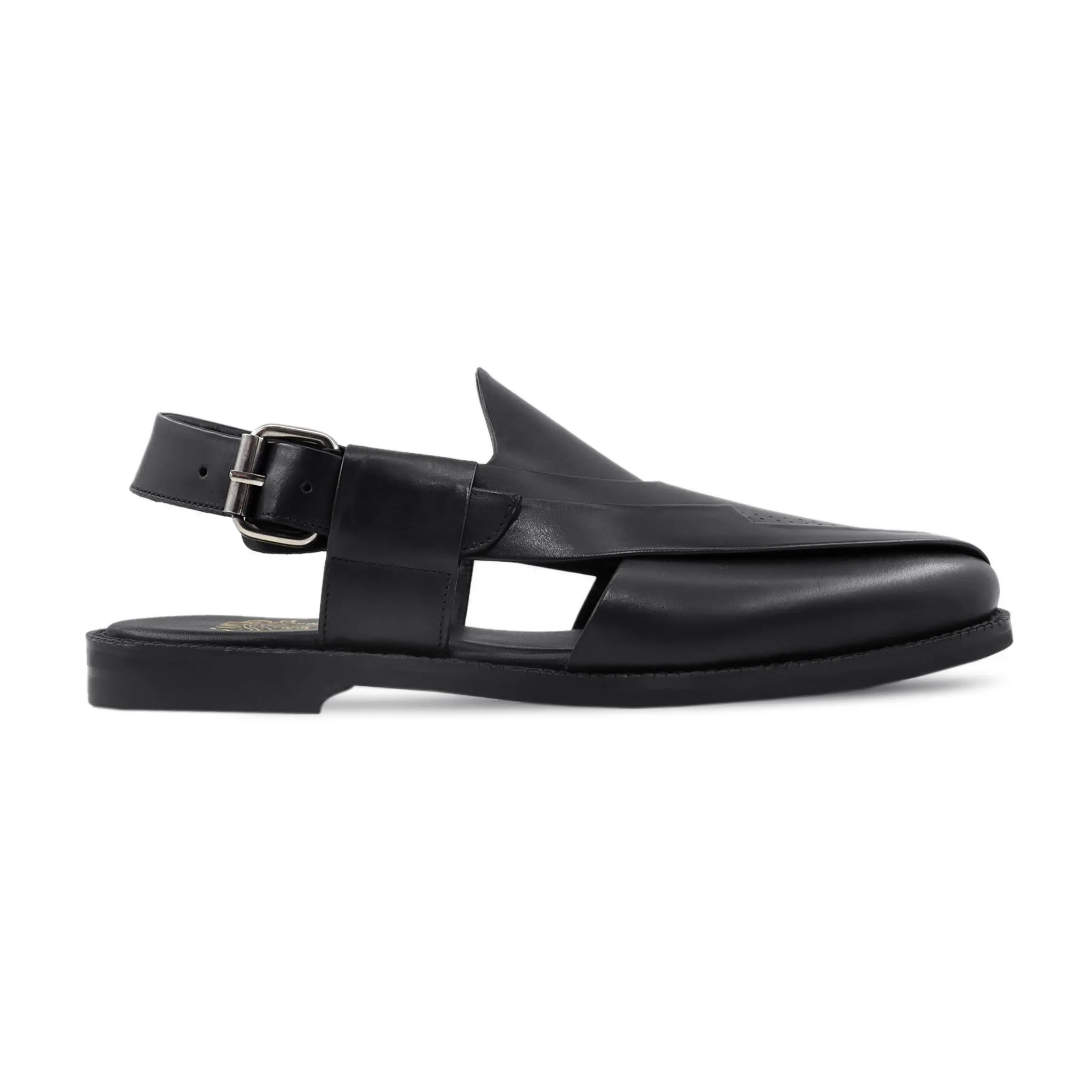 Aitorn - Men's Black Calf Leather Sandal