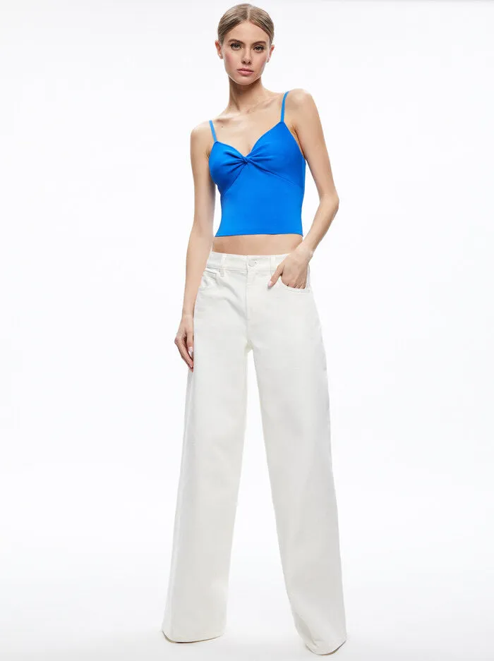 Alice   Olivia - Rhona Twist Front Tank - Sapphire