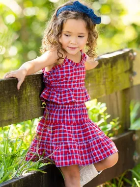 American Gingham Gal Skirt Set