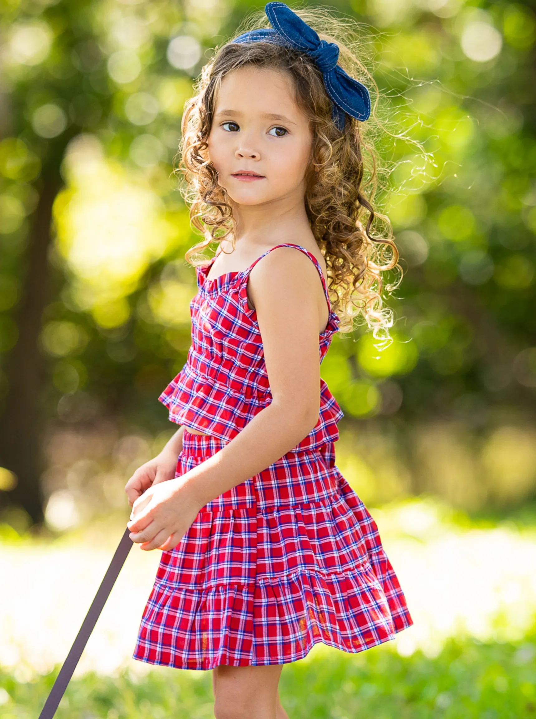 American Gingham Gal Skirt Set