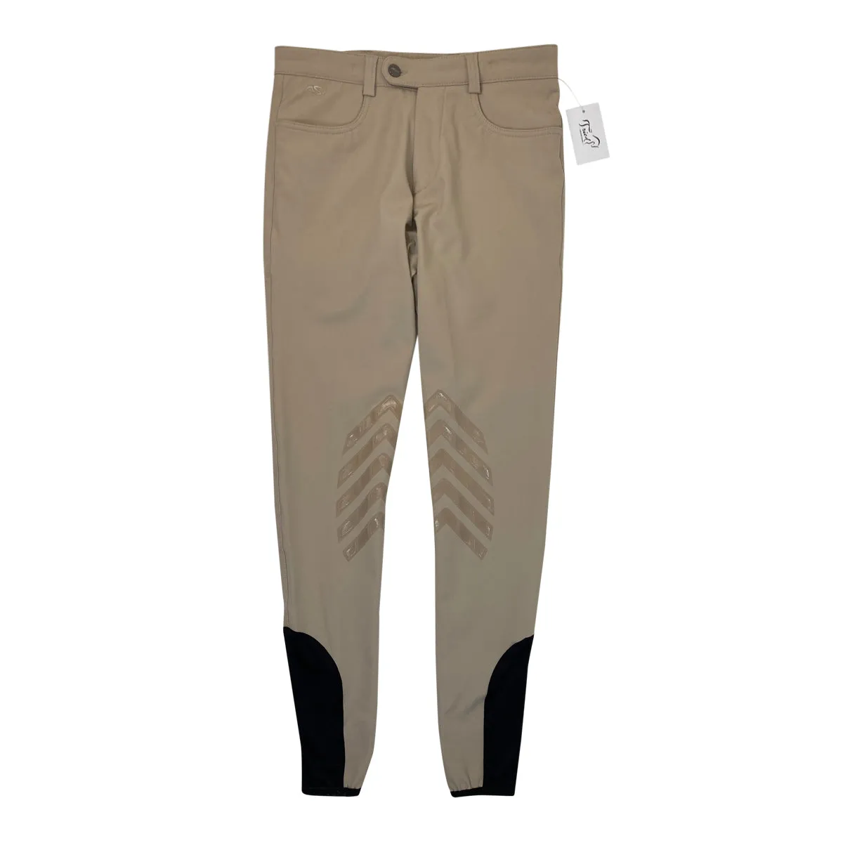 Anna Scarpati 'Rudolf' Men's Knee Patch Breeches in Tan - Men's IT 44/US 34