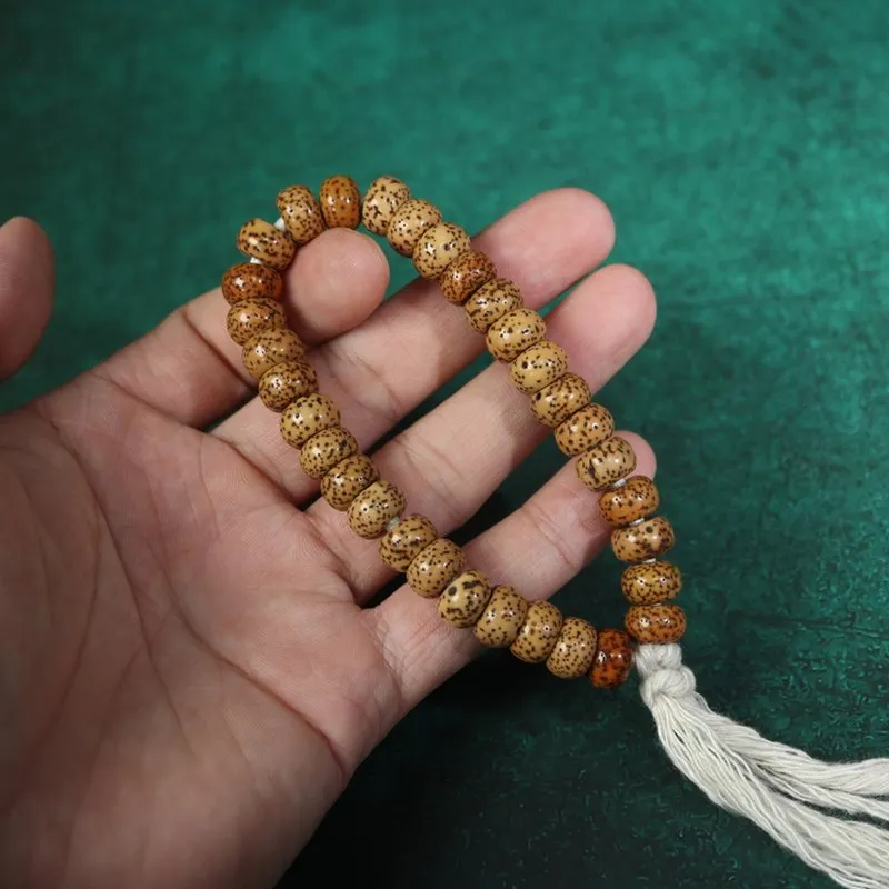 Antique Tibetan Star Moon Bodhi Seed Meditation Bracelet