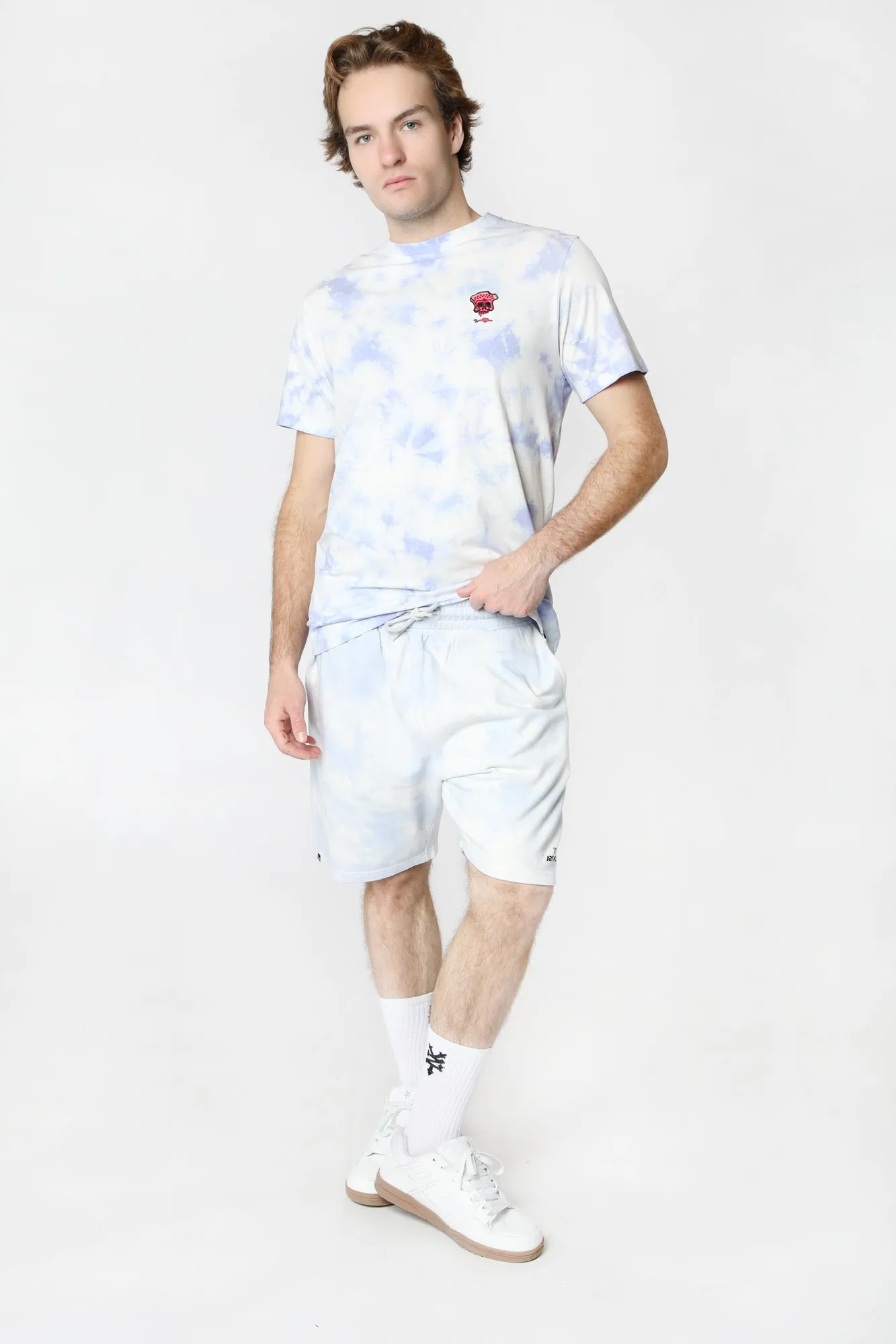 Arsenic Mens Tie-Dye Fleece Shorts