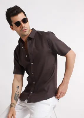 Batiste Crater Brown Linen shirt