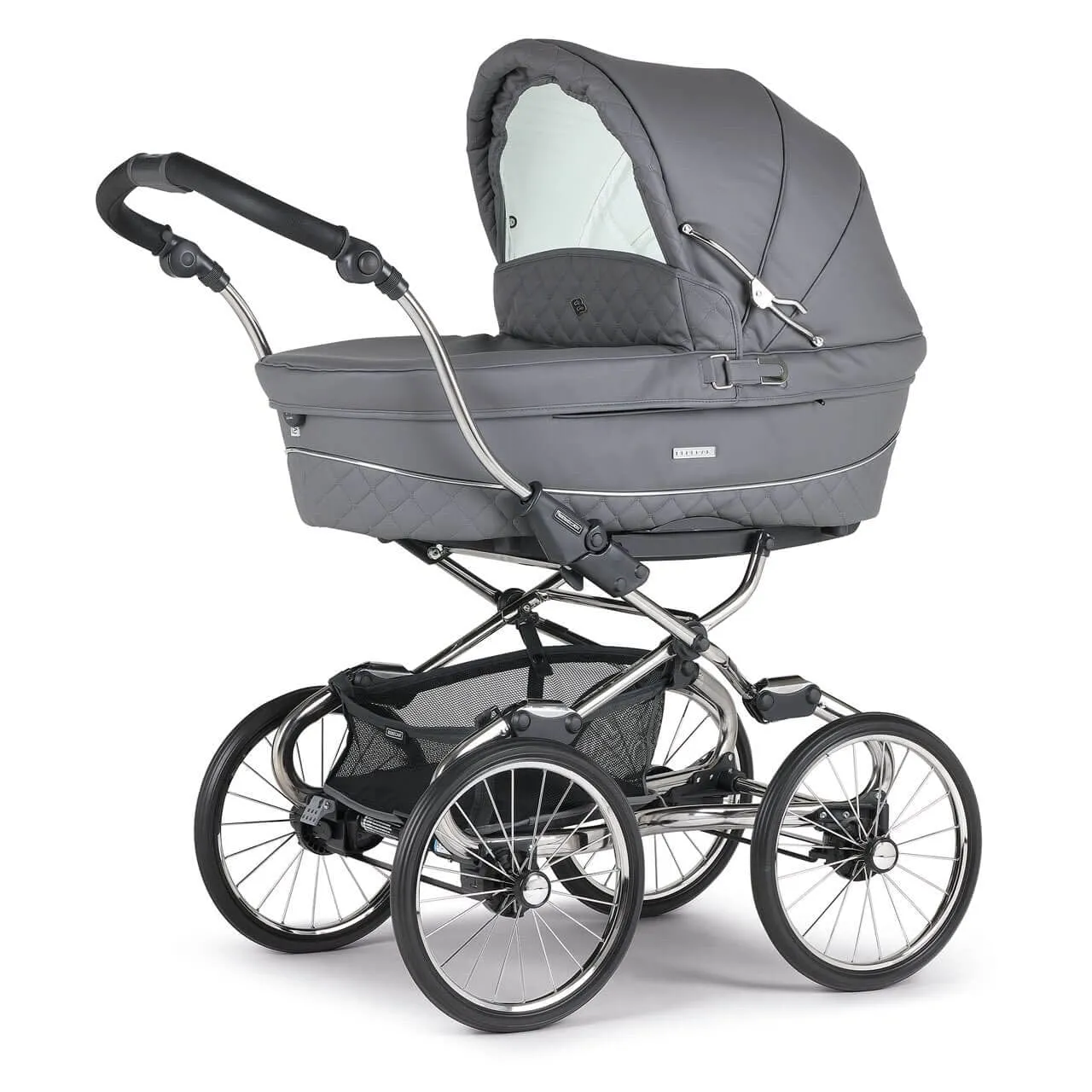 Bebecar Stylo Class  Combination Pram, Raincover and LA3 Kit - Stormy Grey