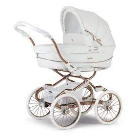 Bebecar Stylo Class  Combination Pram, Raincover and LA3 Kit - White Rose