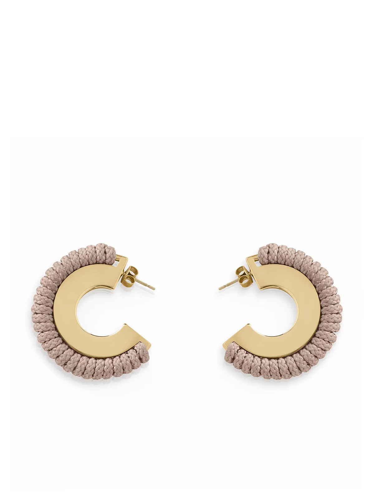 Beige La Playa Hoop Earrings