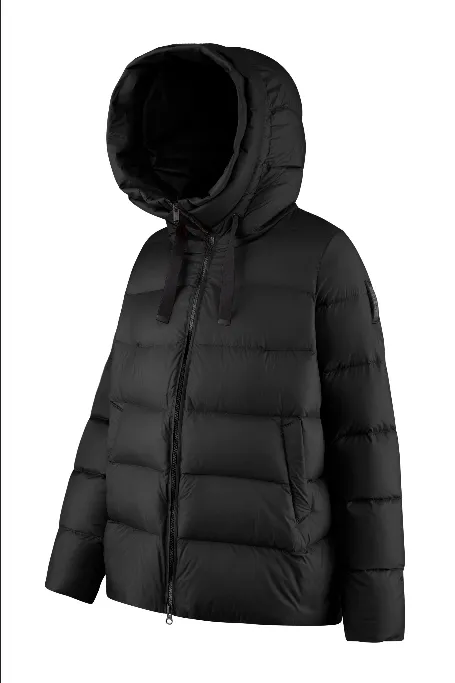 Bomboogie women's down jacket with hood Rome Down Jacket in Nylon GW6012 T MNA 90 black