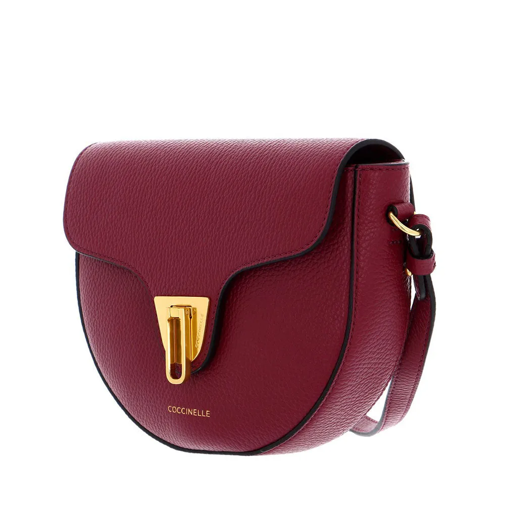 Borsa Donna a Tracolla COCCINELLE in Pelle linea Beat Soft Medium colore Garnet Red