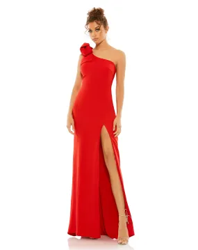 Bow One Shoulder Evening Gown