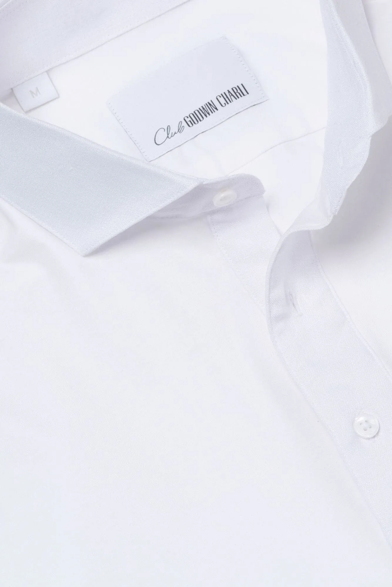 CGC Polo Shirt - White 4 Way Stretch with White Linen