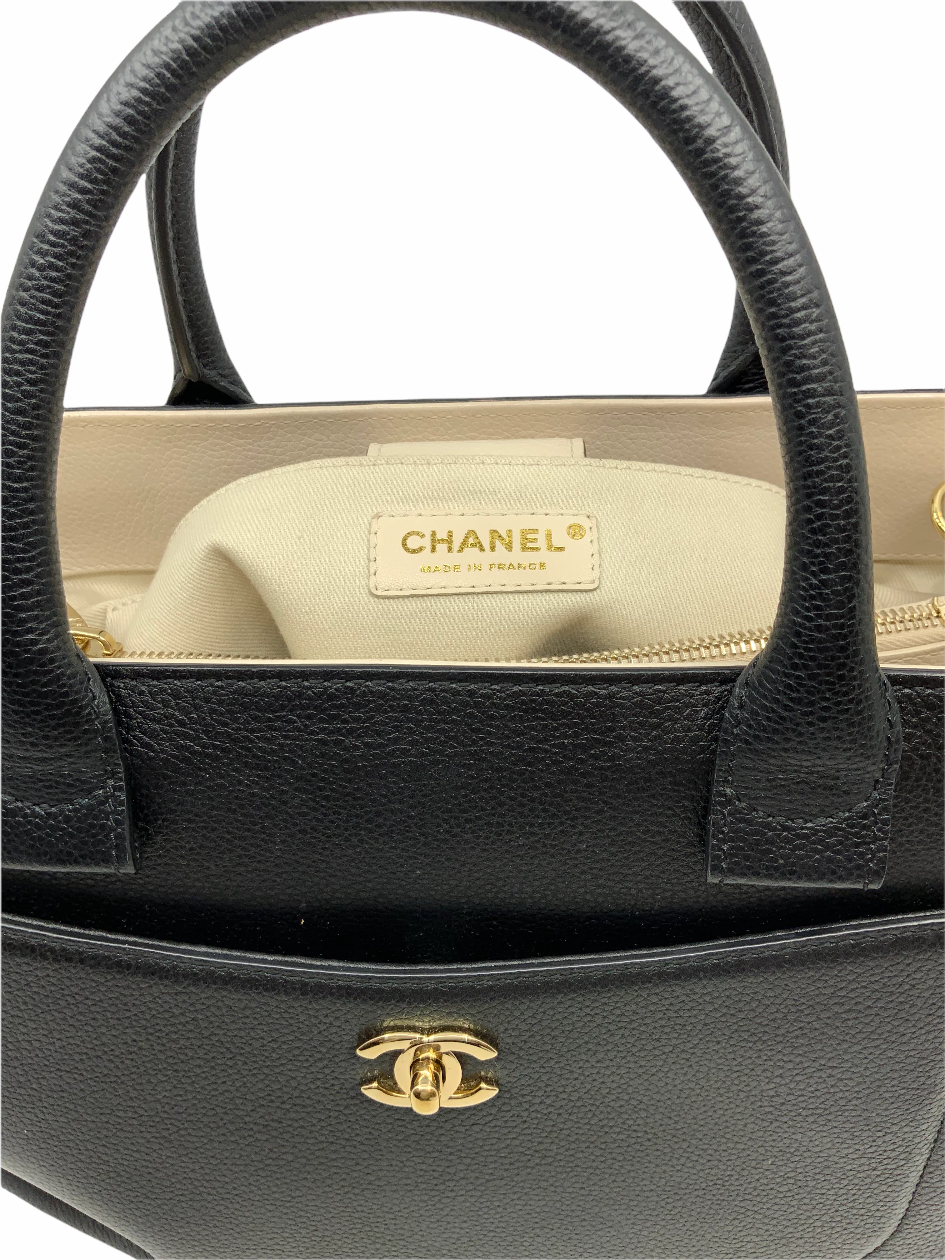 Chanel Neo Executive Bi-Color Small Shopping Tote 2017