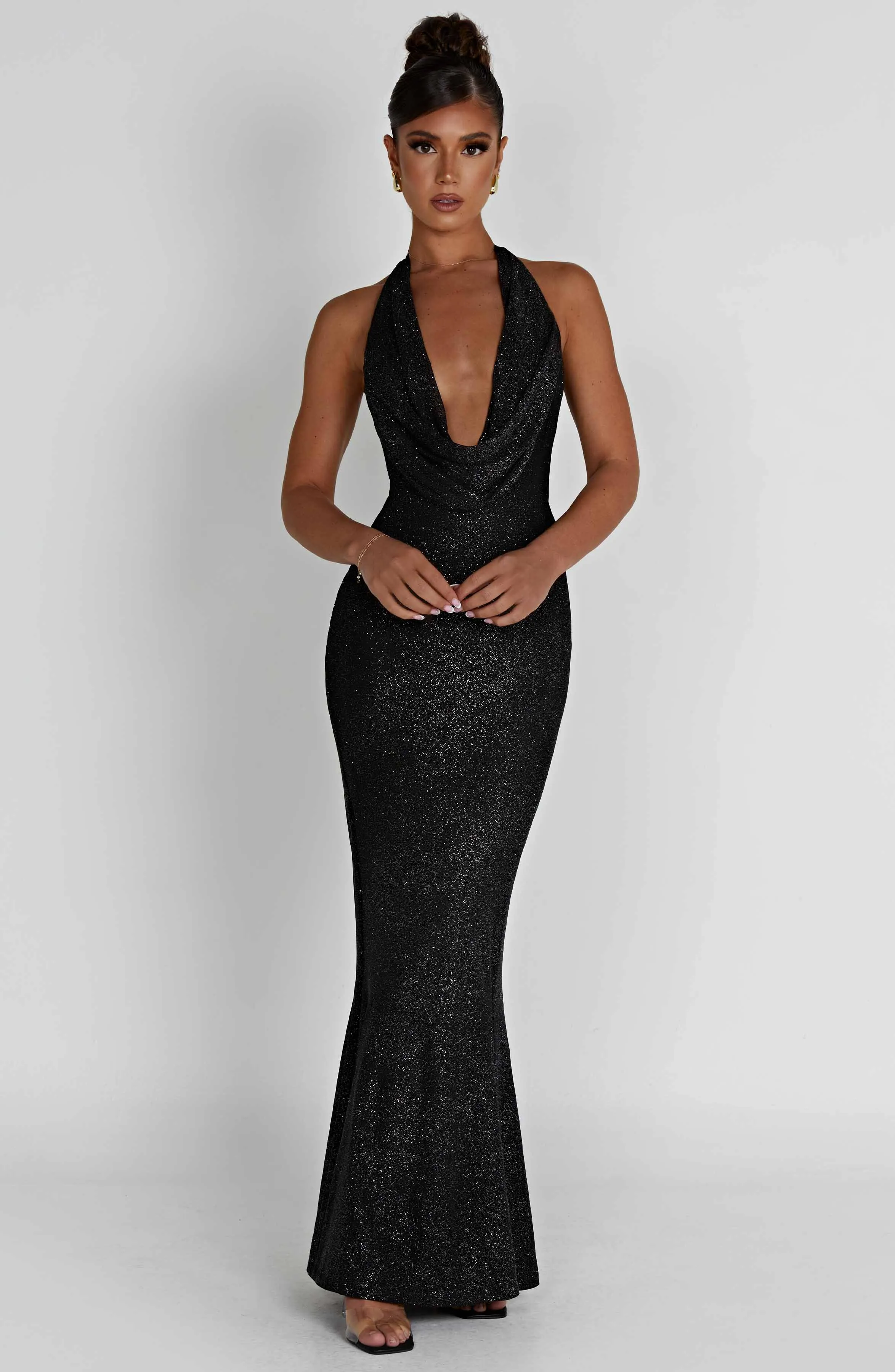 Chrishelle Maxi Dress - Black Sparkle