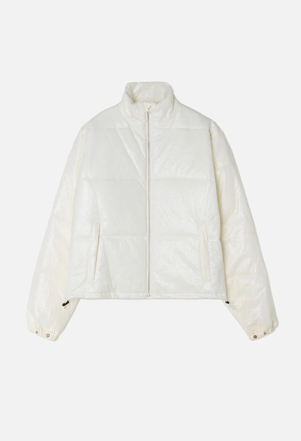 Coated Nylon Pico Puffer / White