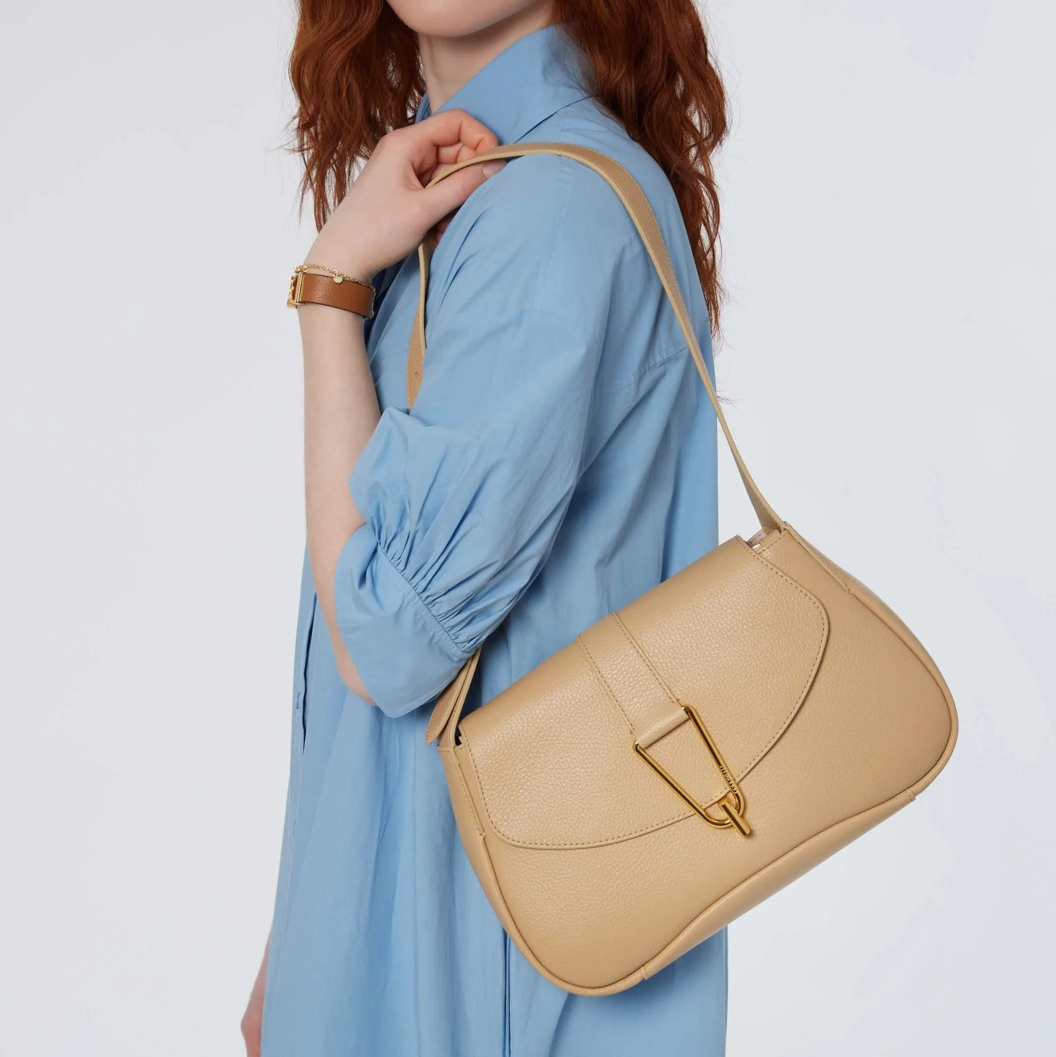 Coccinelle borsa Himma media beige