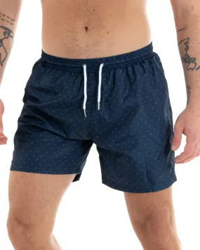 Costume Uomo Boxer Blu Elastico Microfantasia Pois Casual Summer GIOSAL-SU1180A