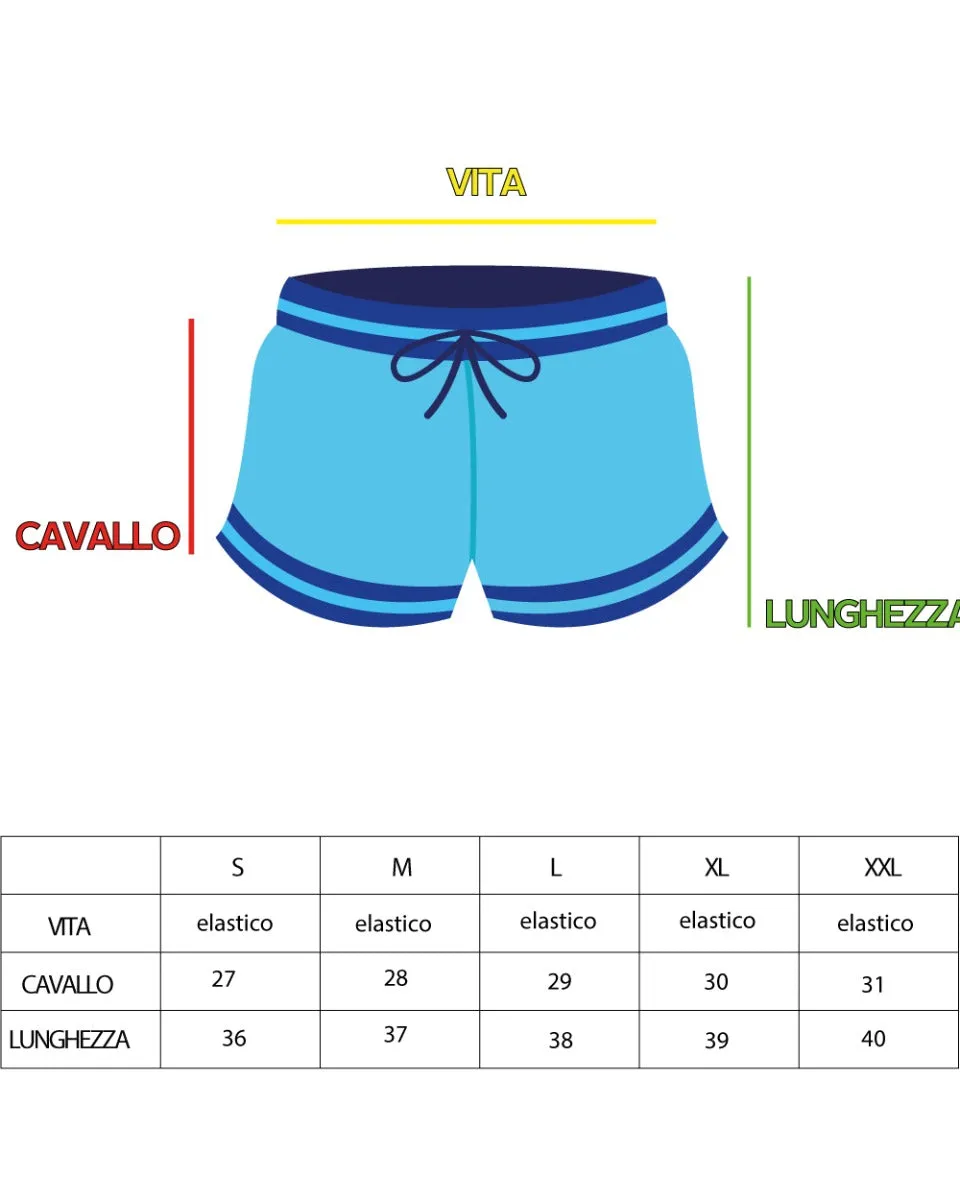 Costume Uomo Boxer Blu Elastico Microfantasia Pois Casual Summer GIOSAL-SU1180A