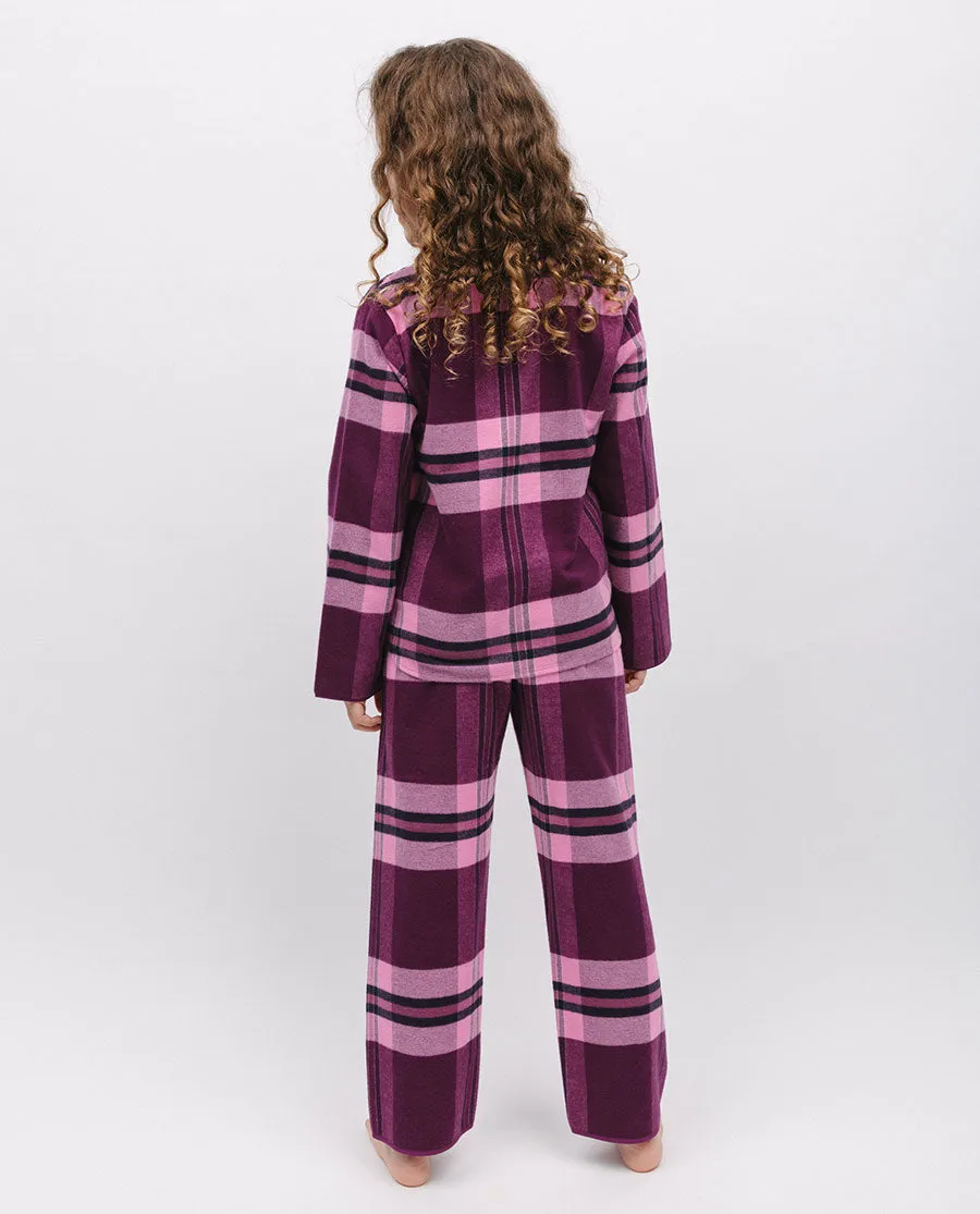 Eve Girls Magenta Pink Check Pyjama Set