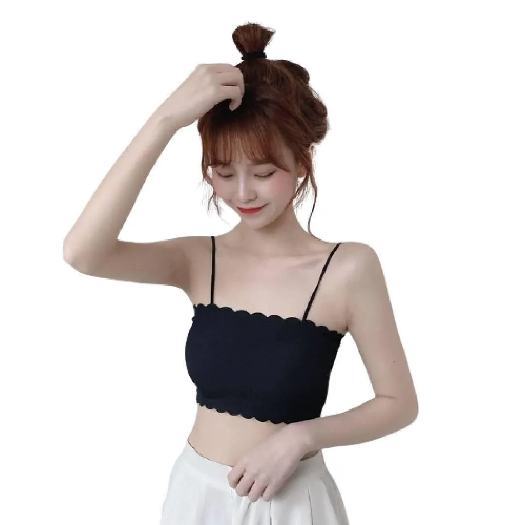 Girls Stylish Tube Bra Top | Woman Tube Bra Padded Crop Top | Sling Sleeveless Padded Bandeau Crop Tube Top Bra Vest Strappy Underwear