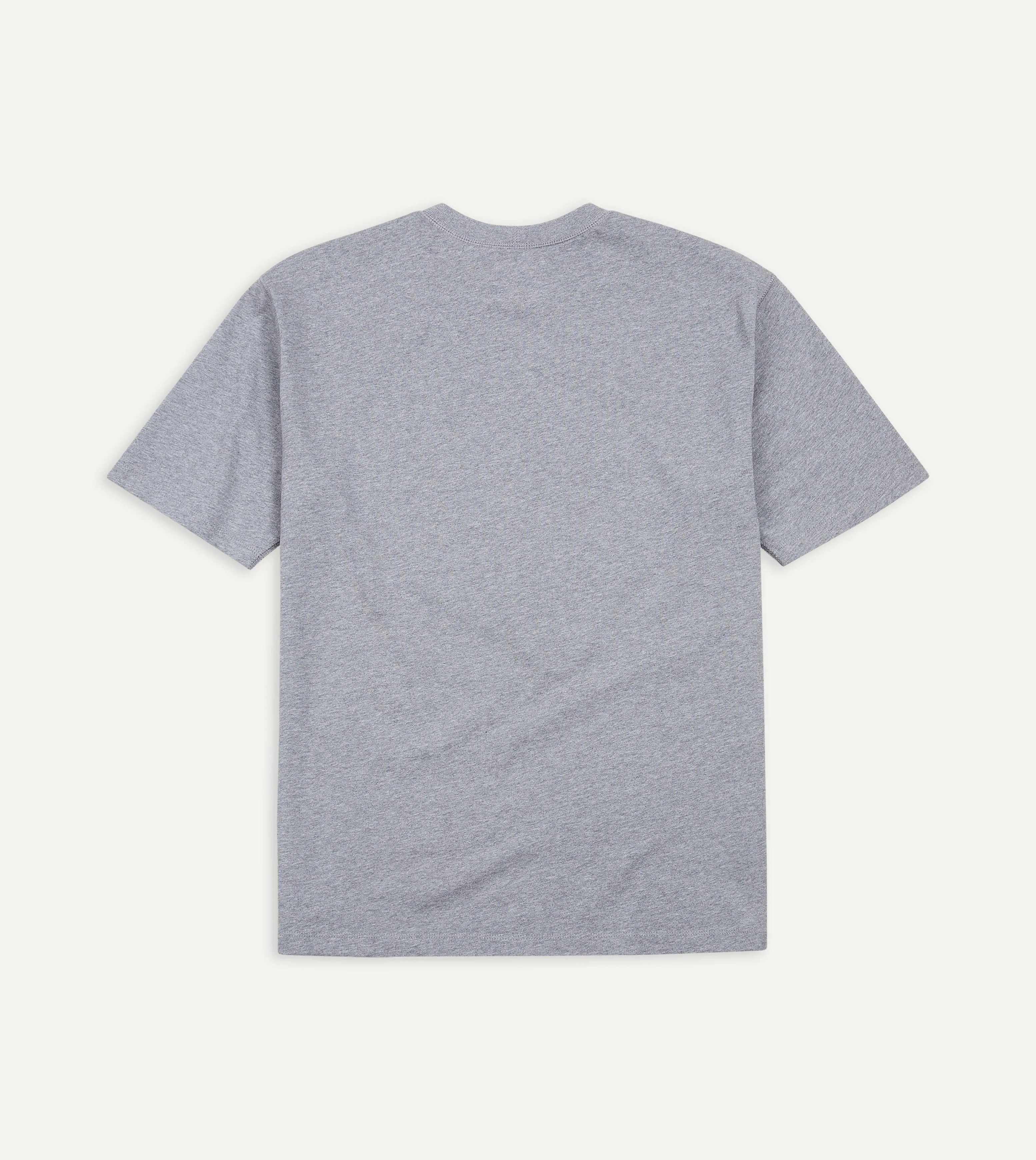 Grey Cotton Crew Neck Hiking T-Shirt