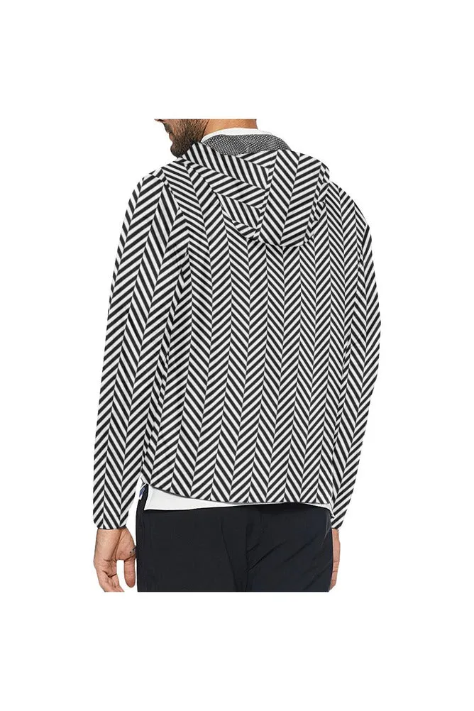 Herring Bone All Over Print Windbreaker for Men (Model H23)