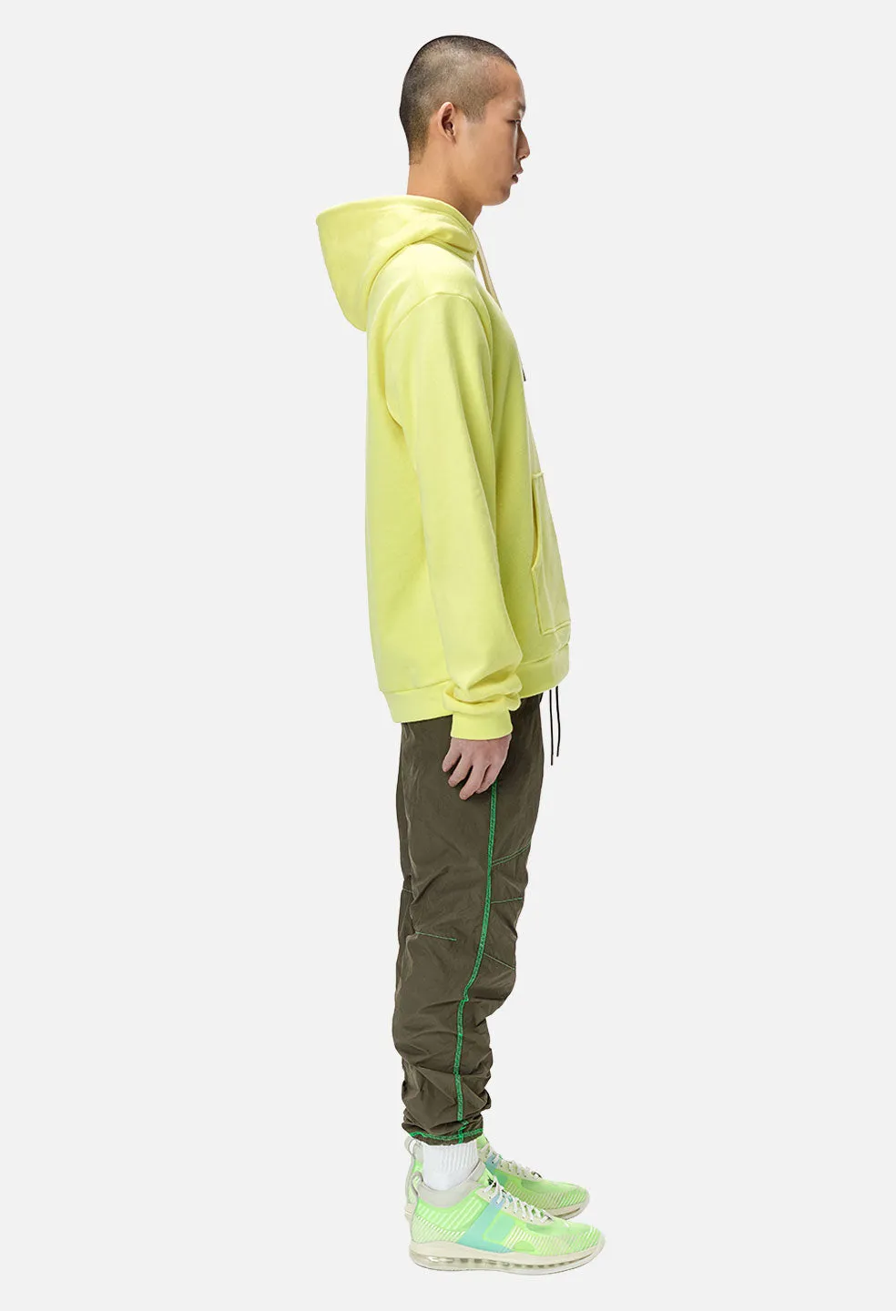 High Shrunk Nylon Himalayan Pants / Olive X Neon Green