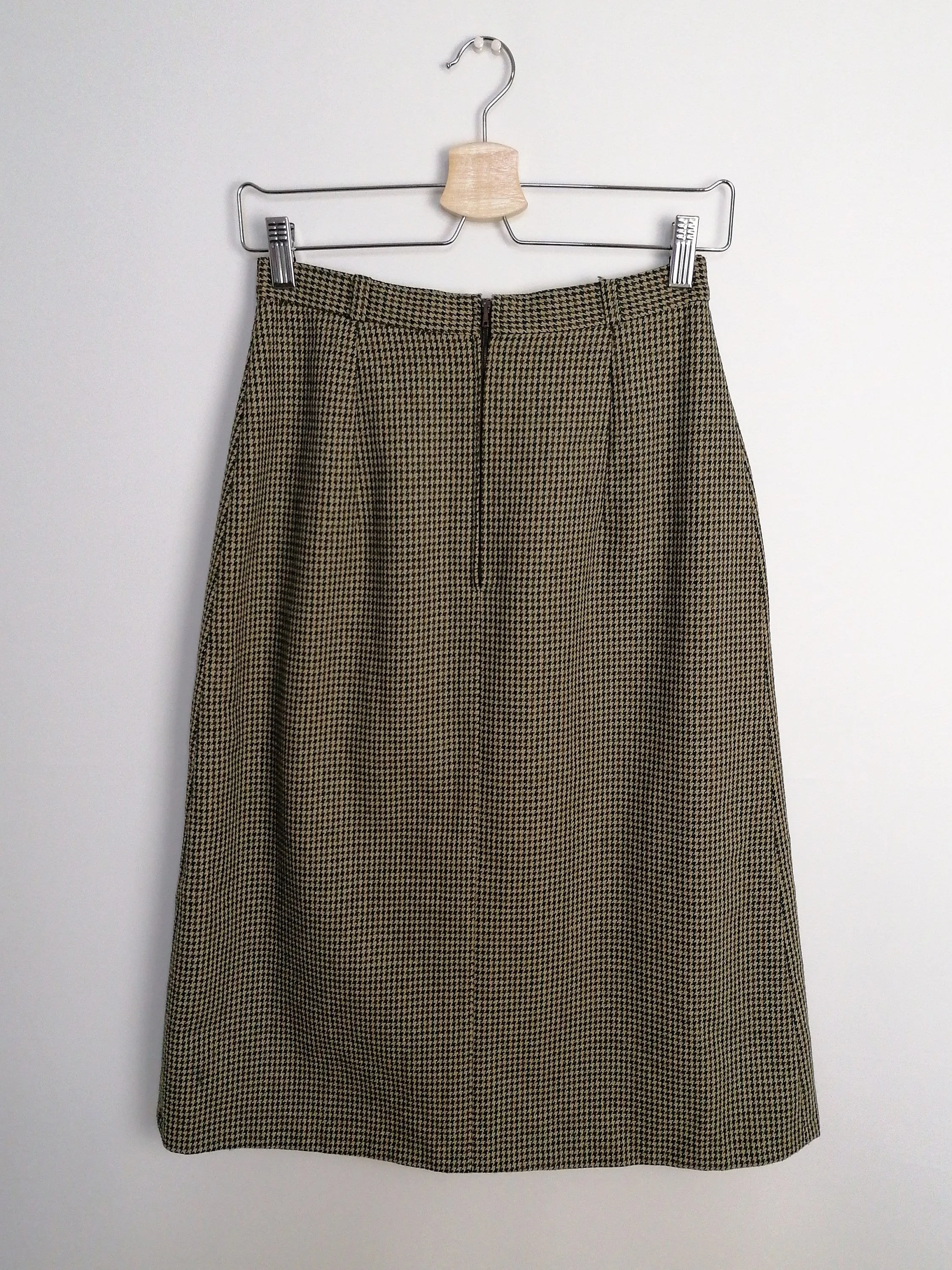 High Waist A-line Skirt Wool Blend