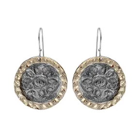 Israeli Dganit Hen Framed Desert Flower Earrings