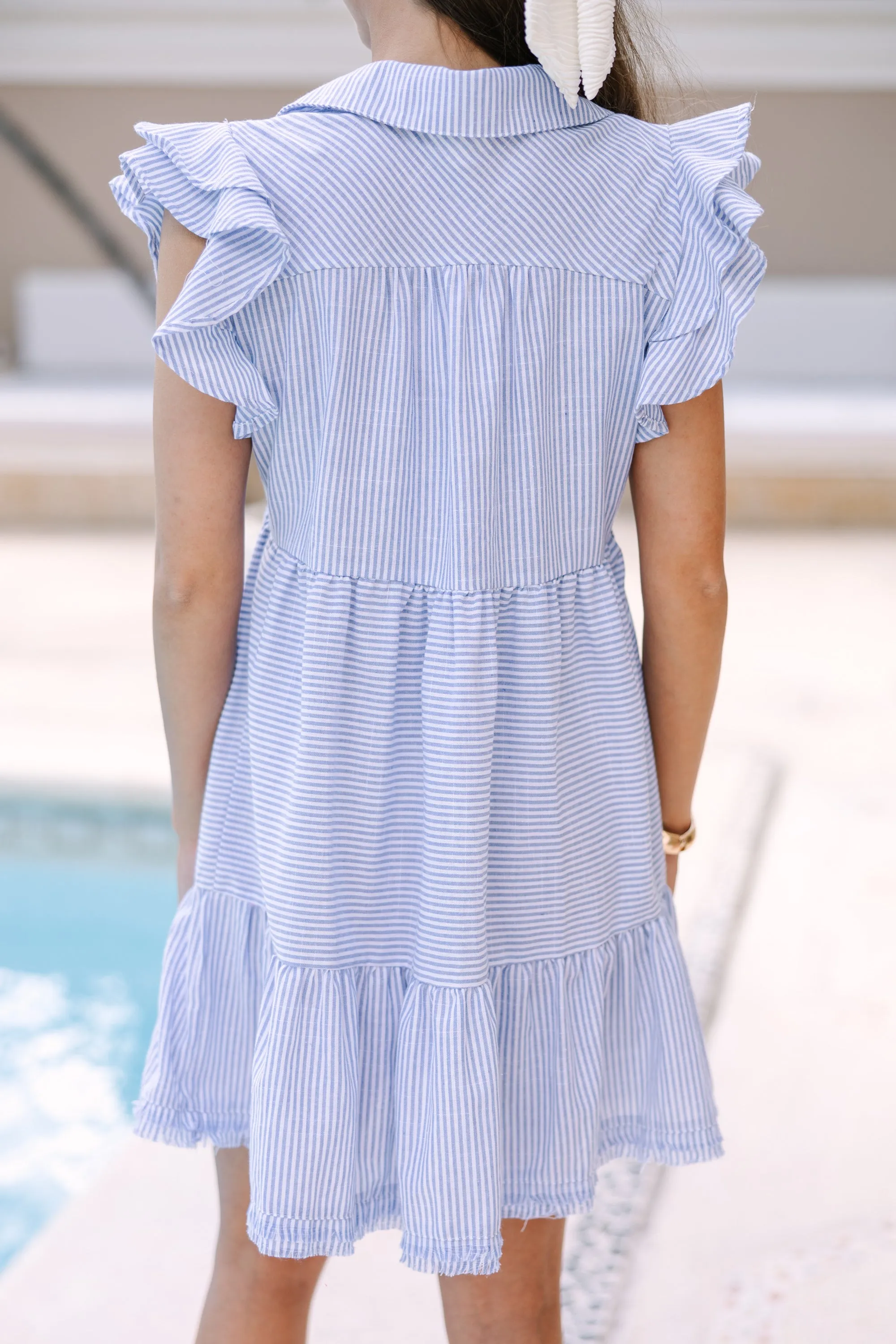 It's All About You Blue Striped Dress