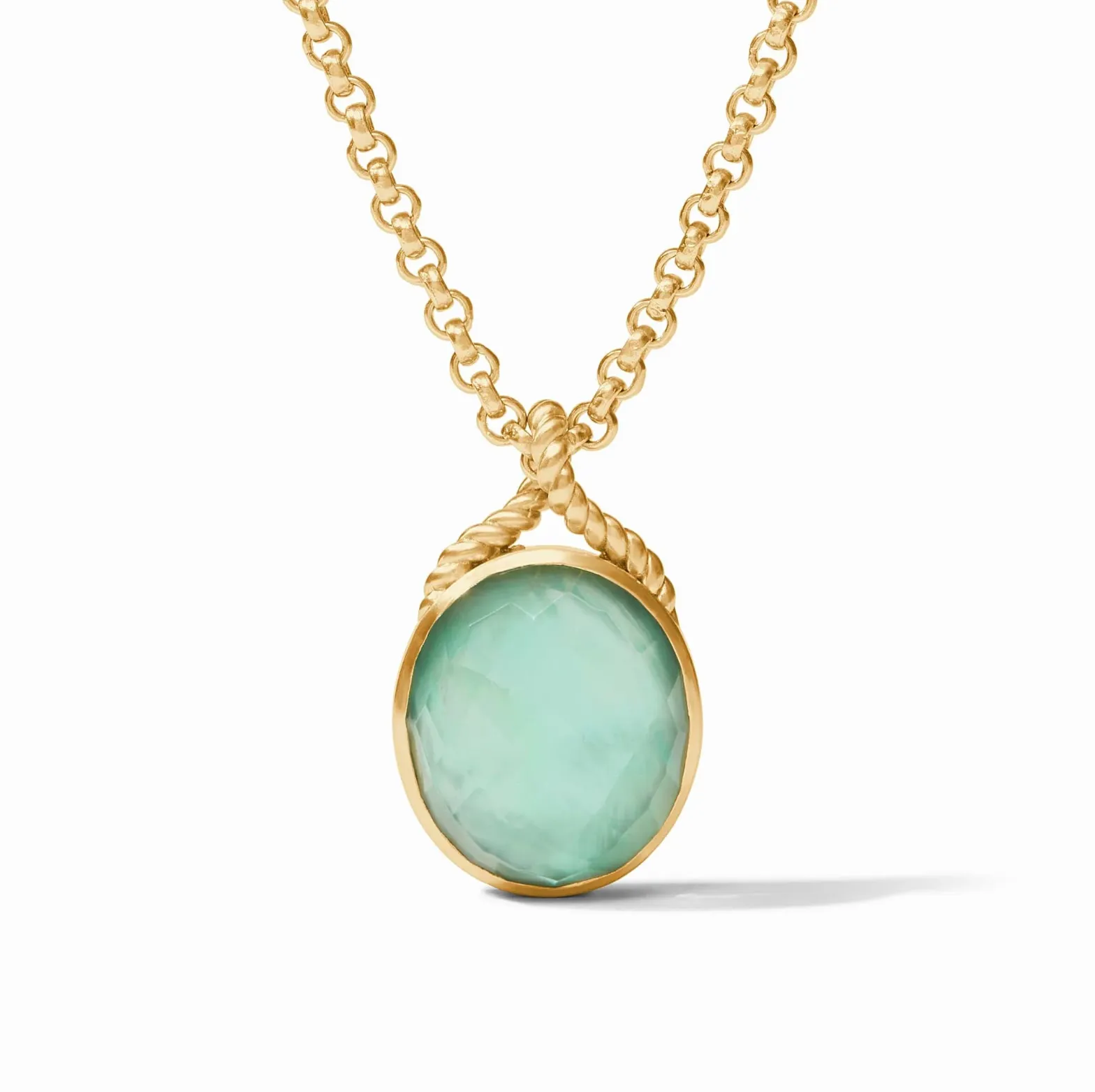 Julie Vos Nassau Stone Pendant, Aquamarine Blue