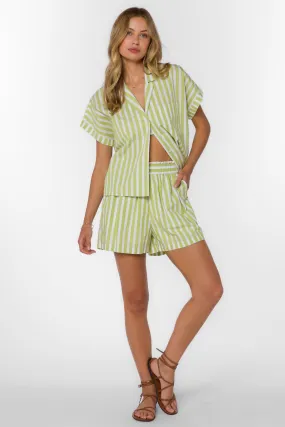 Kalyssa Citron White Stripe Shorts