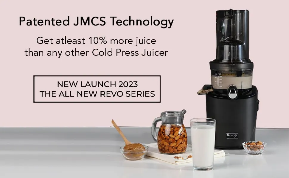 Kuvings REVO Series Professional Cold Press Whole Slow Juicer, World's First Juicer with Patented Automatic-Cutting Auger to reduce juicing time (REVO830 Matt Black   Smoothie & Sorbet)