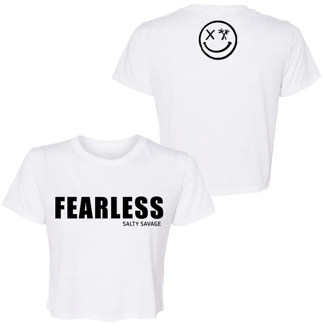 Ladies "FEARLESS" Flowy Crop Tee