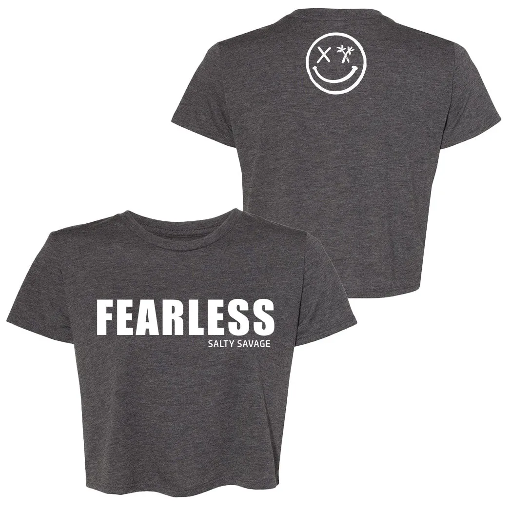 Ladies "FEARLESS" Flowy Crop Tee