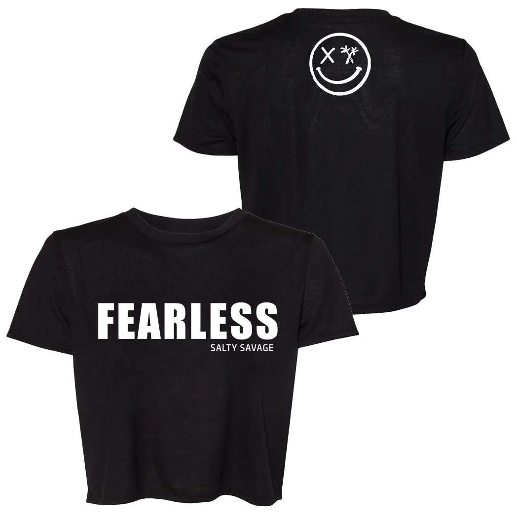 Ladies "FEARLESS" Flowy Crop Tee