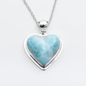 Larimar Heart Pendant Estela