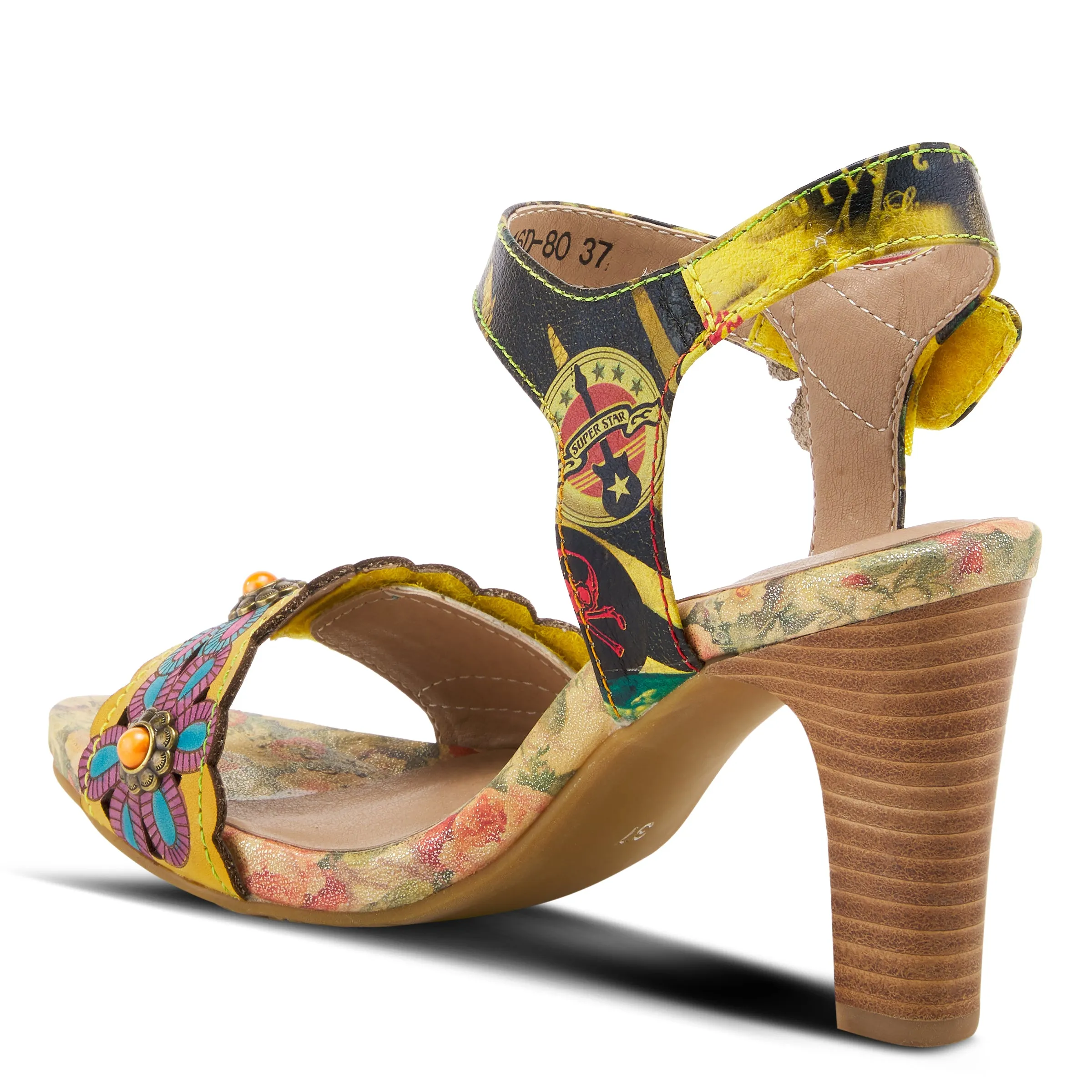 L'ARTISTE GARDENA QUARTER STRAP SANDALS