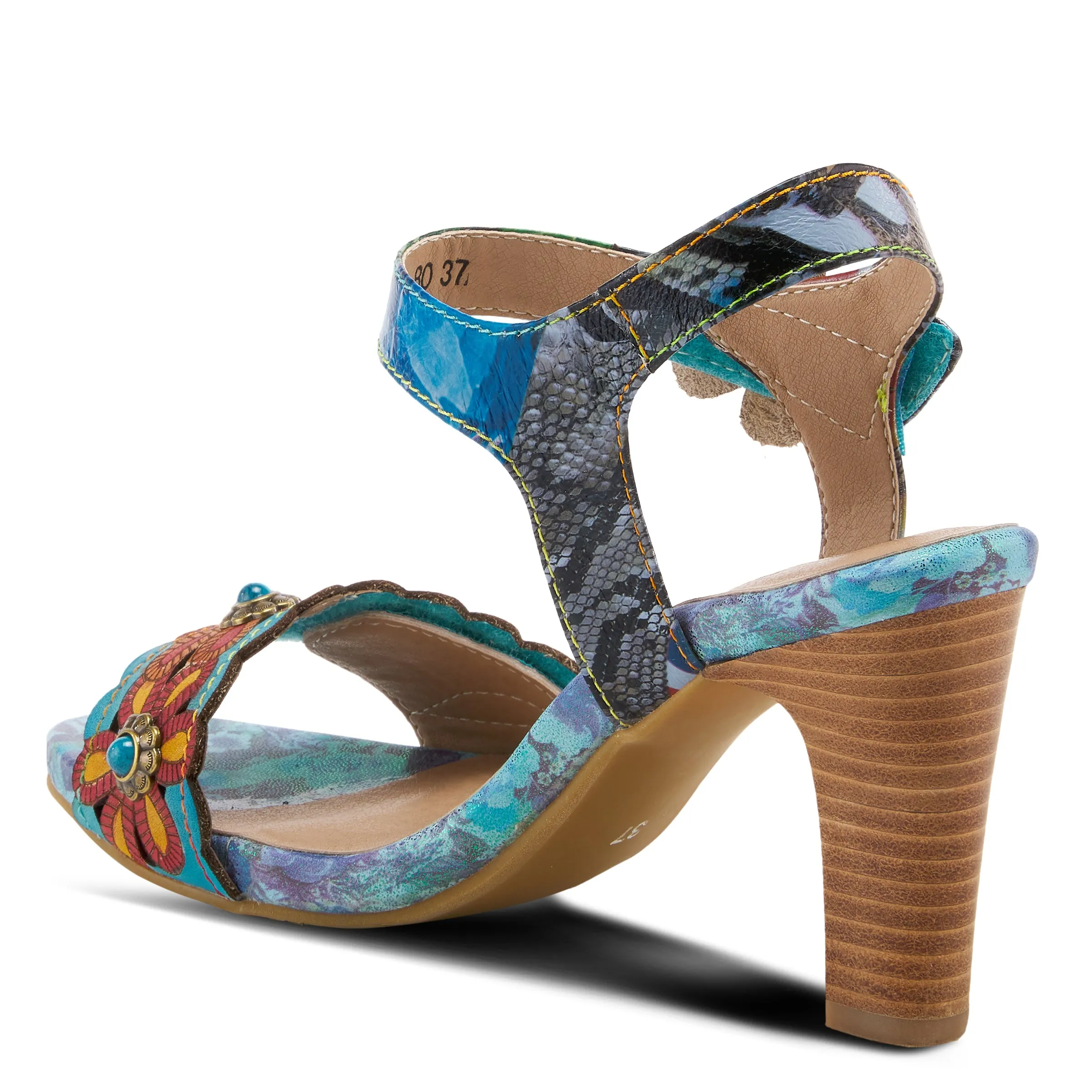 L'ARTISTE GARDENA QUARTER STRAP SANDALS