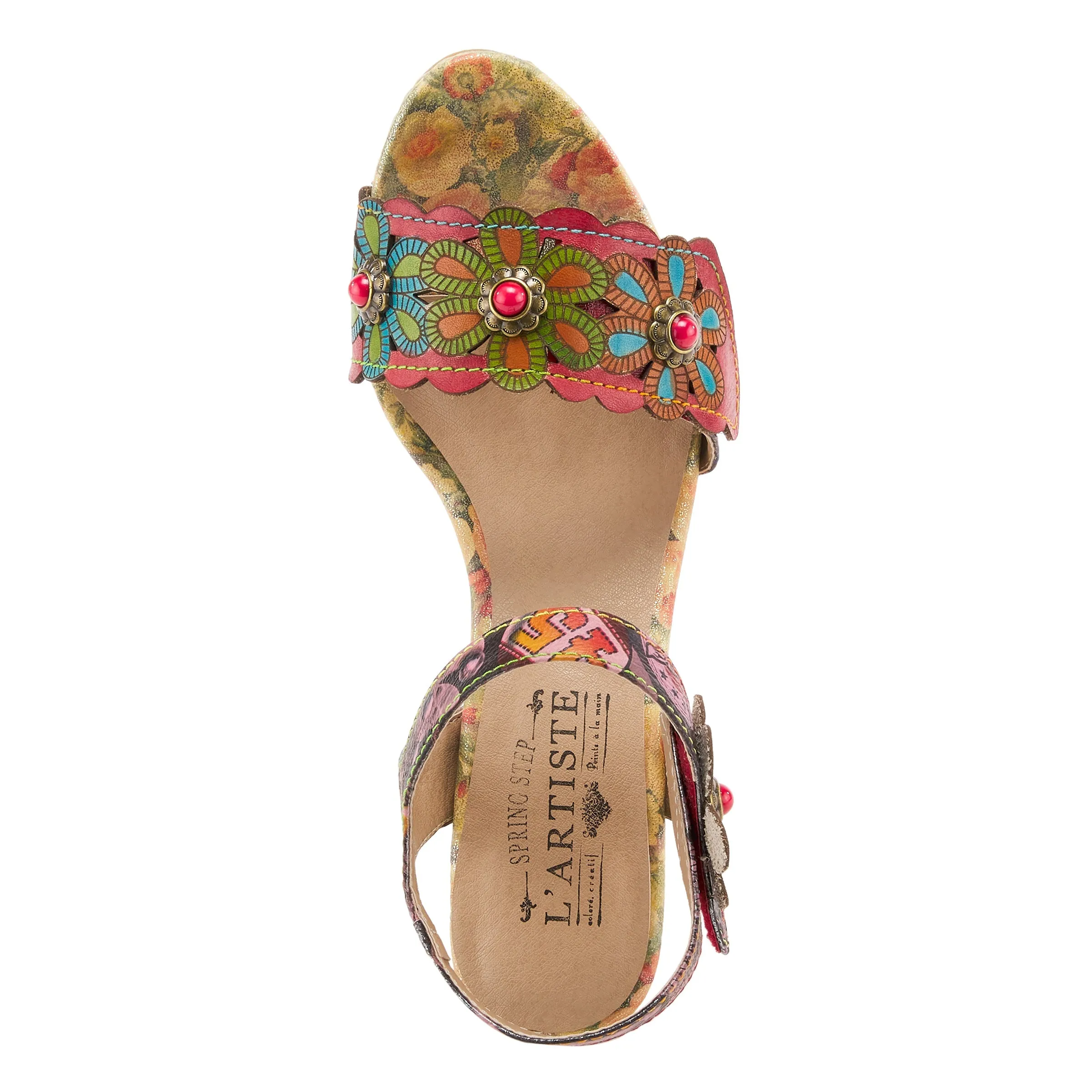 L'ARTISTE GARDENA QUARTER STRAP SANDALS